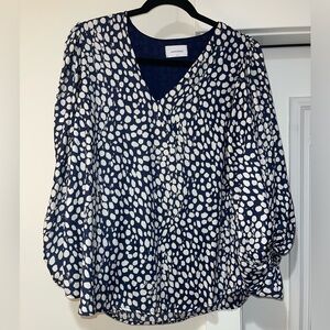 Navy and White boutique blouse - size small
